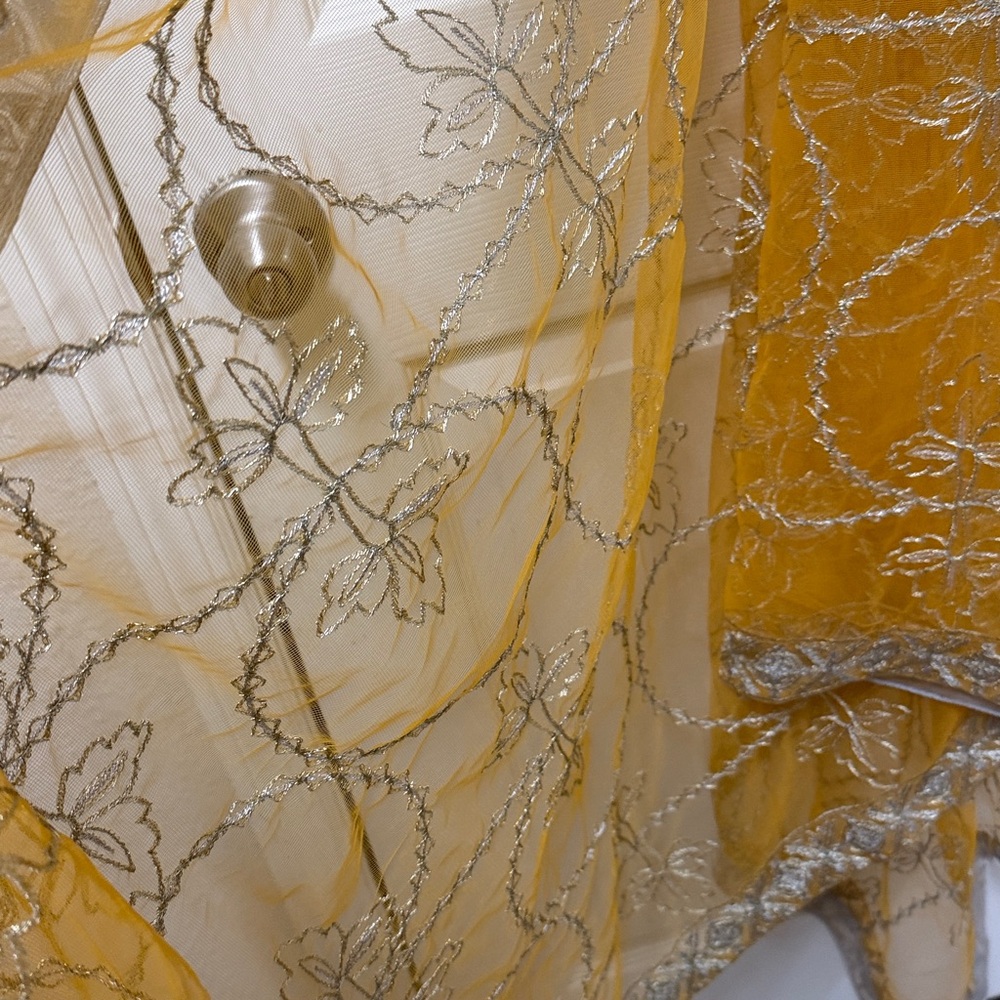 NWT Dress For Haldi yellow Indian Pakistani Event Wear Wedding Dress #829 - Picture 11 of 12